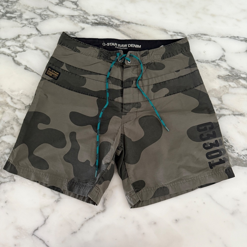 G-Star‎ Raw Denim Men's Camo Swim Shorts Size S S-E D.5204